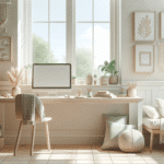 Produtividade minimalista em um ambiente doméstico